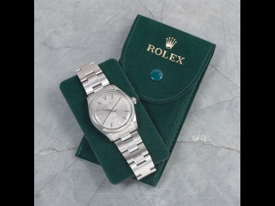 Rolex AirKing 34 Argento Oyster Silver Lining Dial  Watch  5500